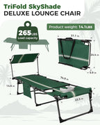 KingCamp Tanning Chair with Face Hole, Lounge Chairs Outdoor Folding Comfy - Image 2