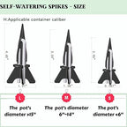 GreenShip 4-Pack Patented Self-Watering Spikes – DIY Plant Watering System - Image 2