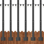 AILBTON 6 Pack 2.8Ft String Light Poles, Light Poles by AILBTON