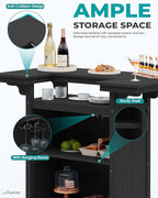 SERWALL Outdoor Bar Table, Patio Bar Cabinet - Image 4