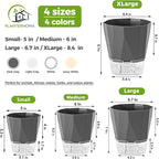 5 Pack Self Watering Pots for Indoor Plants, 6.7 Inches Self Watering Planters - Image 4
