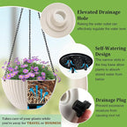 Hanging Planters for Indoor Outdoor Plants 8 and 10 Inch, 4 Packs Hanging - Image 3