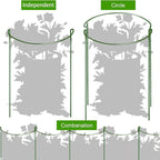 HiGift 16 Pack Plant Support Stakes, Half Round Metal Garden Plant Stake Indoor - Image 7
