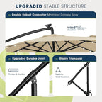 wikiwiki 10ft Solar LED Patio Umbrella - Image 7