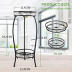 MOCORY Plant Stand Indoor Outdoor 2 Tier 27" Tall Metal Potted Holder Flower - Image 3