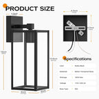 WIHTU 13in Outdoor Light Fixture Wall Mount, LED Exterior Lighting fixtures - Image 4