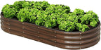 SnugNiture 6x3x1ft Raised Garden Bed Kit, Outdoor Oval Metal Garden Planter by snugniture