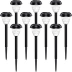 Super Bright Solar Lights Outdoor Waterproof-10 Pack, Dusk to Dawn Up to 12 Hrs - Image 2