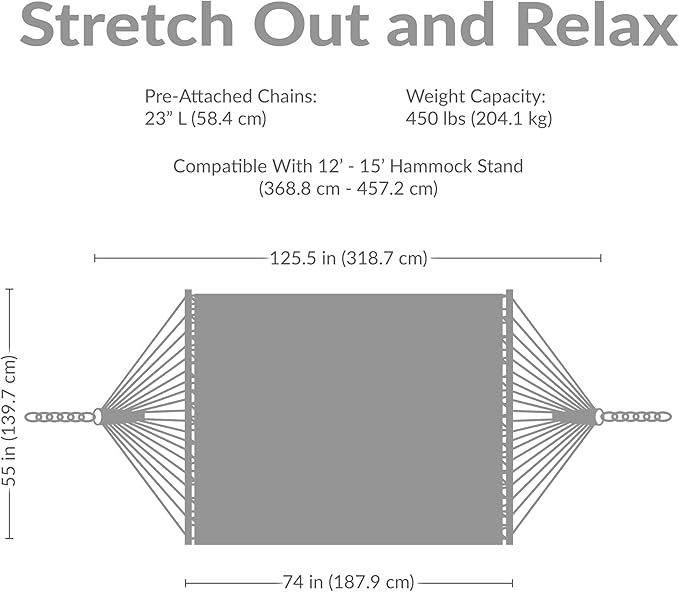 Sunnydaze Quilted Outdoor Hammock - Image 3