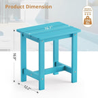 LUE BONA Outdoor Side Table, HDPS Small Outdoor Table, Rectangle Adirondack - Image 2