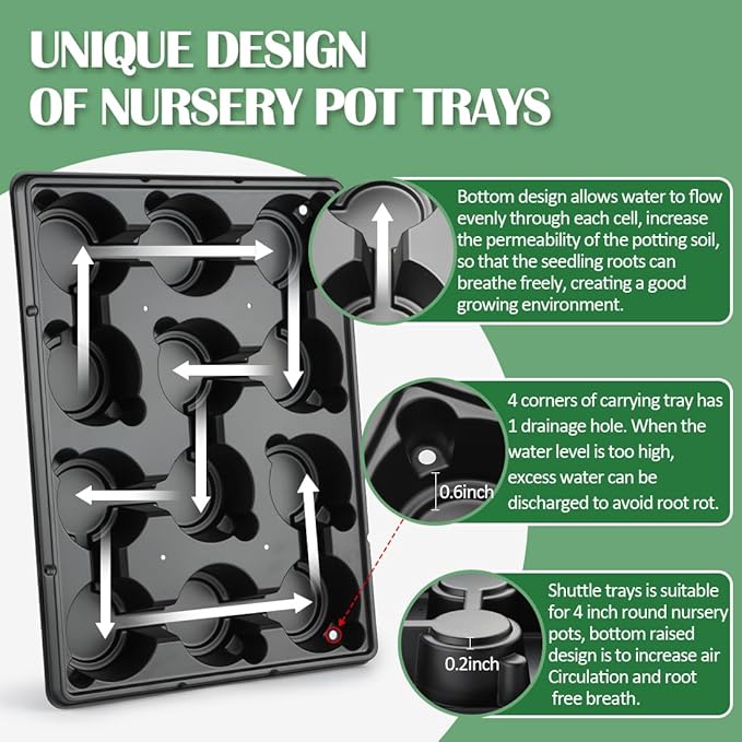 4 Inch 60 Pack Nursery Pots - Image 3