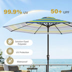 MEWAY 9ft Patio Umbrella Outdoor Table Umbrellas - Image 5