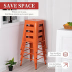 FDW Metal Bar Stools Set of 4 Counter Height Bar Stools 24 Inches Industrial - Image 6