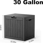 30 Gallon Outdoor Deck Box, Lockable Waterproof Outdoor Storage Boxes - Image 2