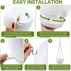 WOUSIWER Self Watering Hanging Planters, 2 Pack 10'' Plastic Pots - Image 7