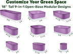 9-in-1 Galvanized Steel Raised Garden Bed // 8×2×1.5 ft Modular Planter - Image 2