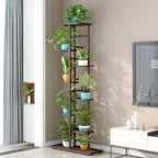 LINZINAR Plant Stand Indoor Outdoor Metal 8 Tier 9 Potted Multiple Flower Pot - Image 2