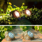 EiGreen 4 Pack Solar Garden Rock Lights Outdoor Decorative, 10 LED Waterproof - Image 3