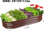 Raised Garden Bed Galvanized Planter Box Outdoor, Rot-Resistant Metal Garden - Image 2