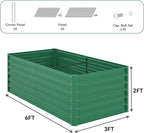 YITAHOME 6x3x2ft Outdoor Raised Garden Bed Kit, Large Metal Patio Planter Box - Image 7