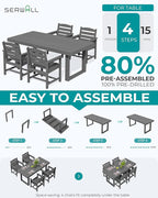 SERWALL HDPE Outdoor Dining Set - Image 6