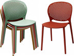 2xhome Set of 2 Patio Dining Chairs | Modern Stackable Outdoor Pool Side Chair - Image 5