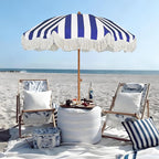 AMMSUN Boho Fringe Umbrella Outdoor Patio, 6.5ft UPF50+ Picnic Umbrella - Image 8