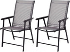 Giantex Set of 2 Patio Folding Chairs, Outdoor Chairs by Giantex