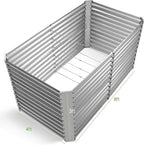 Land Guard 8x4x3ft Rectangular Galvanized Raised Garden Beds, Large-Capacity - Image 2