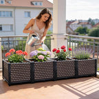 Large Planters for Outdoor Plants 14" Tall Planter Box, Raised Beds for - Image 2