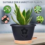 Plant Pots 10 Inch Set of 4, Self Watering Pots - Image 6