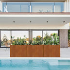 Cor Ten Steel Planters – 32x12x24H Inch Rectangular Planter Box | - Image 6
