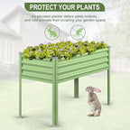 Raised Garden Bed with Legs, 48×24×32in Galvanized Raised Garden Beds Outdoor - Image 5
