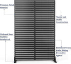 Metal Privacy Screen with Stand 72" H×47" W Outdoor Freestanding Privacy Screen - Image 3