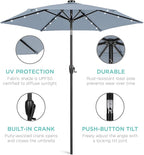 Best Choice Products 7.5ft Outdoor Solar Market Table Patio Umbrella - Image 5