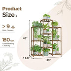 Bamworld Plant Stand Indoor Plants Shelf Outdoor Wood Plant Rack - Image 6