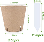 homenote Peat Pots, Round Nursery Plant Pots - Image 3