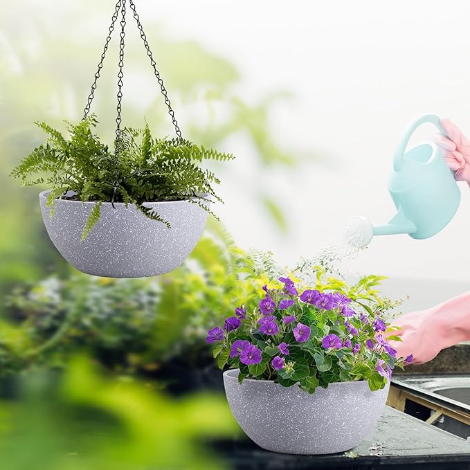 13 inch Large Hanging Planters Plant Pots - Image 6
