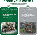 Metal Plant Stand, Rust-proof Aluminum Flower Pot Stand, Heavy Duty Planter - Image 7