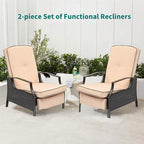 YITAHOME Outdoor Recliner Chair, 2-Piece Patio Adjustable Wicker Reclining - Image 4