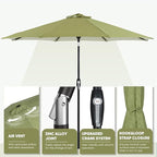Tempera Patio Market Outdoor Table Umbrella - Image 4