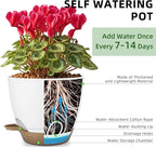 Plant Pots 8/7.5/7/6.5/6 Inch Self Watering Pots, 5 Pack Planters - Image 2