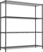 2400LBS 47.3" W Stand Shelf Wire Rust-Proof Outdoor Storage Shelving 4-Tier - Image 6