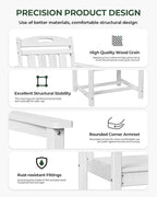 Patio Chairs Set of 2, HDPE Outdoor Dining Chairs - Image 6