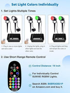 SUNVIE RGBW Outdoor Spotlight 12W LED Landscape Spotlights 120V Color Changing - Image 9