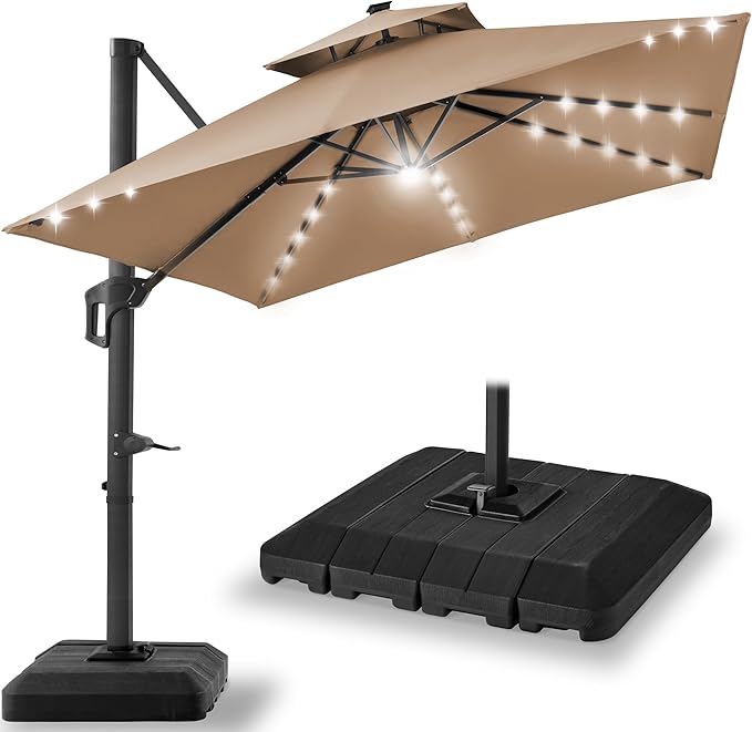 Best Choice Products 10x10ft Cantilever Patio Umbrella w/Base Included by BestChoiceProducts