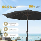 MEWAY 9ft Patio Umbrella Outdoor Table Umbrellas - Image 5