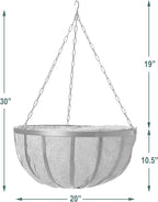 Arcadia Garden Products Coconut 1593 Solstice Round Hanging Basket Planter - Image 4