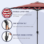 Abba Patio 9FT Lyon Outdoor Patio Umbrella Outdoor Table Umbrella - Image 2