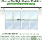 Time Forest Curtain Rods for Windows 32 to 170, 1 Inch Adjustable Black Heavy - Image 7